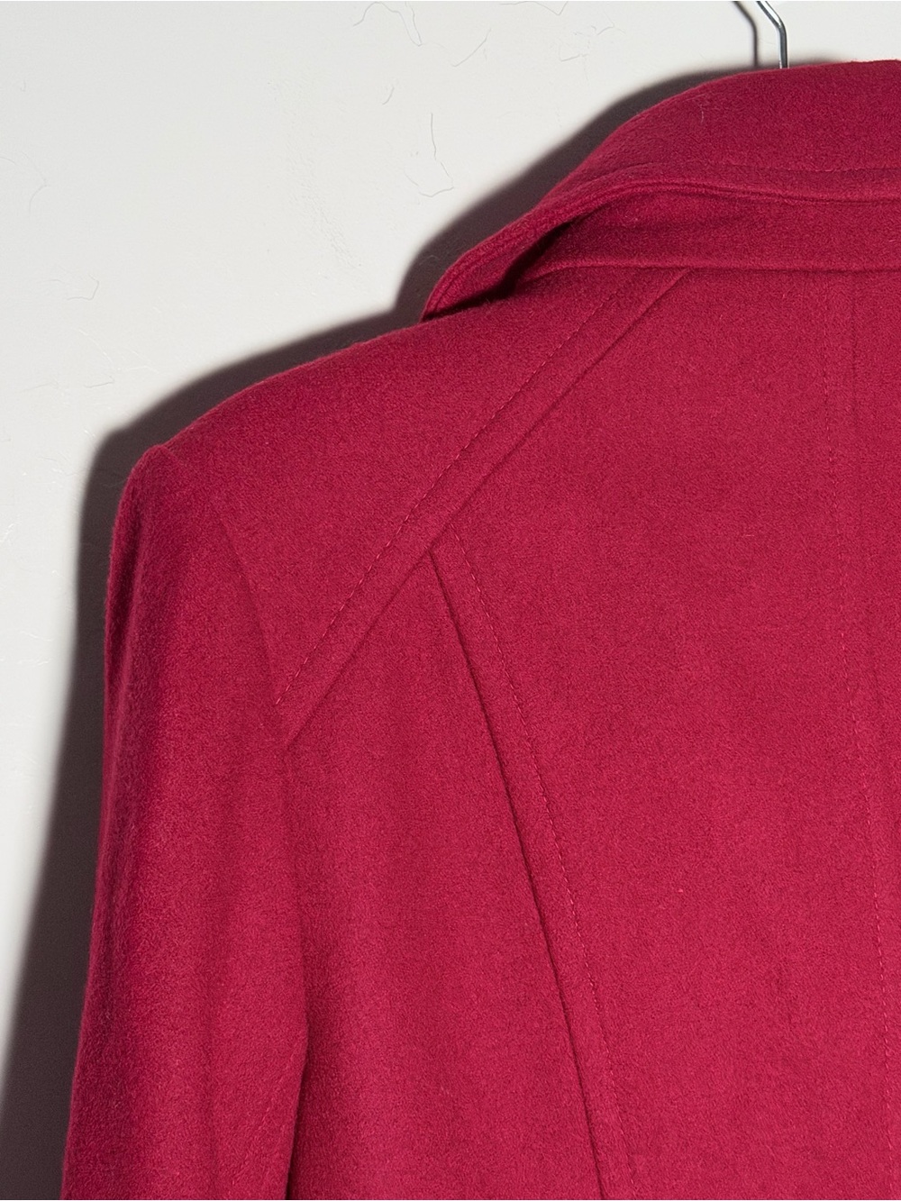 London Fog Women's Cherry Red Wool Peacoat - Picture 7 of 13